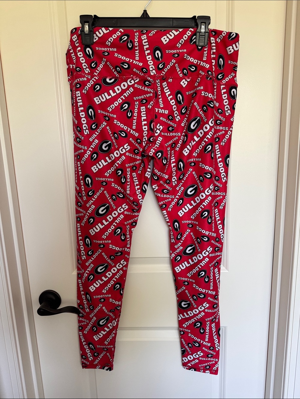 Red Georgia Bulldogs Print Leggings - Picture 3 of 6